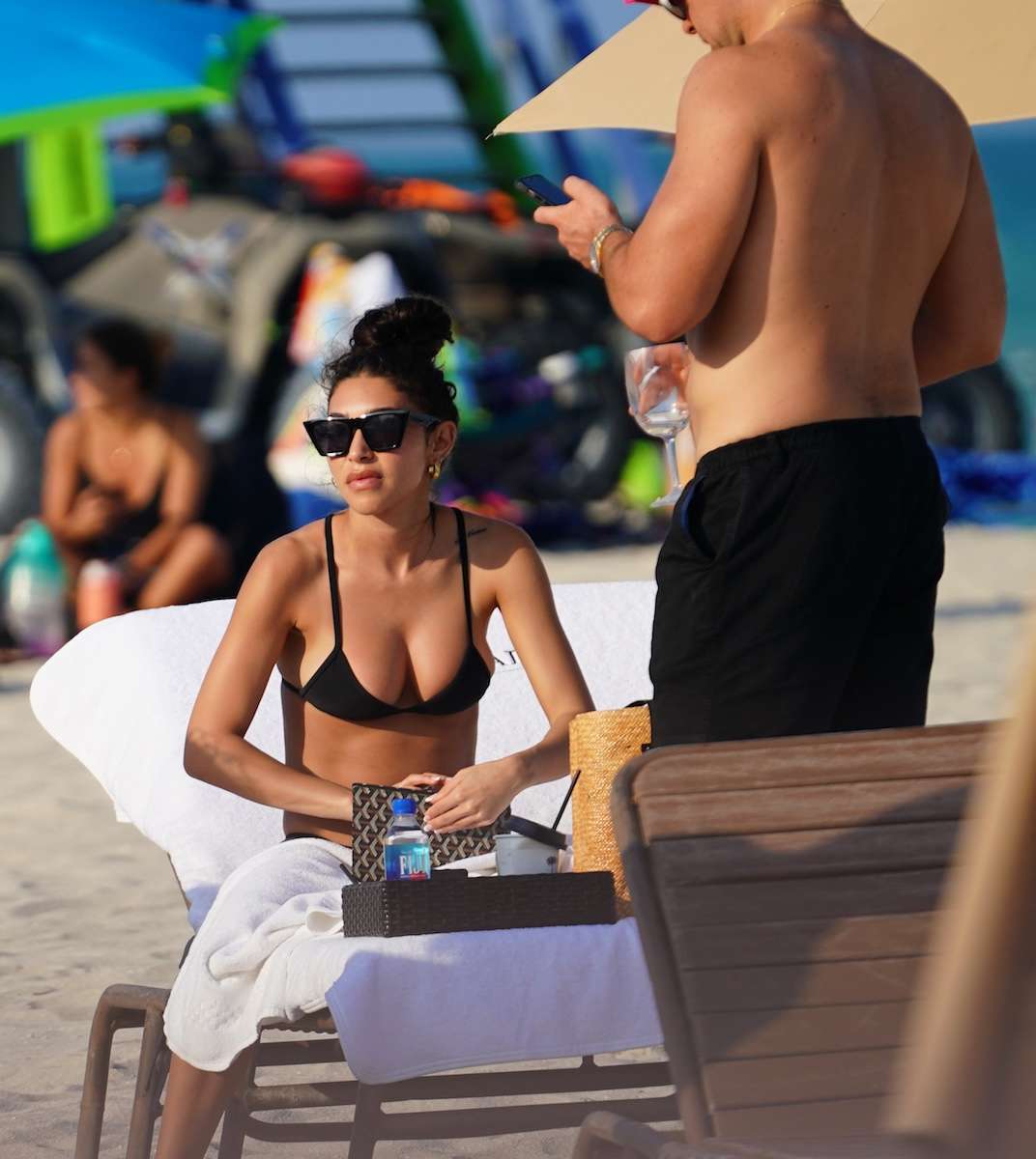 Chantel Jeffries in Bikini on a Beach in Miami