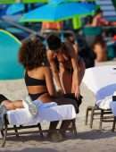 Chantel Jeffries in Bikini on a Beach in Miami