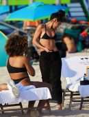 Chantel Jeffries in Bikini on a Beach in Miami