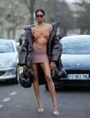 Cindy Bruna Pokies, at Elie Saab Fashion Show in Paris