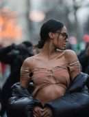 Cindy Bruna Pokies, at Elie Saab Fashion Show in Paris