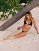 Cindy Prado Booty and Cleavage in Black Bikini at the Beach