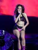 Doja Cat Leggy and Cleavage, Performing onStage at Lollapalooza Brazil Music Festival in Sao Paulo