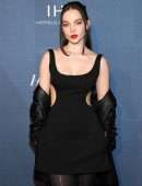 Dove Cameron in Black Pantyhose at The Hollywood Reporter’s Oscar Nominees Night in Beverly Hills