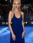 Eiza Gonzalez Cleavage at the Premiere of 'Ambulance' in London