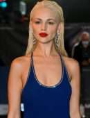 Eiza Gonzalez Cleavage at the Premiere of 'Ambulance' in London