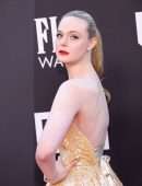 Elle Fanning Cleavage at 27th Annual Critics Choice Awards in Los Angeles