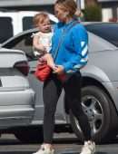 Hilary Duff in Tight Pants, Out with her Daughter in Los Angeles