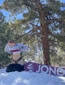 Jordyn Jones Booty while Snowboarding in Panties on Snow