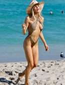 Joy Corrigan Booty in Bikini, Modelling on a Beach in Miami
