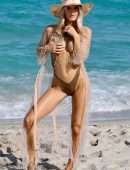Joy Corrigan Booty in Bikini, Modelling on a Beach in Miami