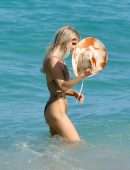 Joy Corrigan Booty in Bikini, Modelling on a Beach in Miami