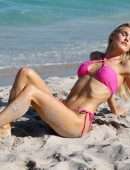 Joy Corrigan Booty in Bikini, Modelling on a Beach in Miami