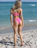 Joy Corrigan Booty in Bikini, Modelling on a Beach in Miami