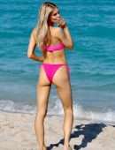Joy Corrigan Booty in Bikini, Modelling on a Beach in Miami