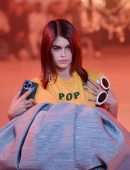 Kaia Gerber Leggy at Off-White Show at Paris Fashion Week