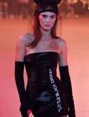Kendall Jenner Leggy at Off-White Show at Paris Fashion Week