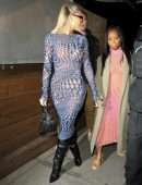 Khloe Kardashian Booty in Thong Panties Under a See-Through Dress at Craig’s in West Hollywood