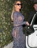Khloe Kardashian Booty in Thong Panties Under a See-Through Dress at Craig’s in West Hollywood
