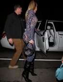 Khloe Kardashian Booty in Thong Panties Under a See-Through Dress at Craig’s in West Hollywood