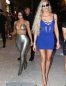 Kim Kardashian and Khloe Kardashian Booty, Arriving at the SKIMS Pop-up in Miami