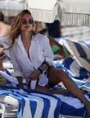 Kimberley Garner Booty in Thong on a Beach in Miami
