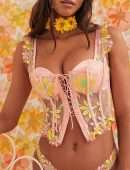 Lais Ribeiro Booty in Lingerie for Victoria’s Secret x For Love & Lemons