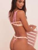 Lais Ribeiro Booty in Lingerie for Victoria’s Secret x For Love & Lemons