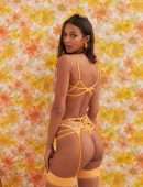 Lais Ribeiro Booty in Lingerie for Victoria’s Secret x For Love & Lemons