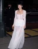 Lily Allen Pokies in a See-Through Dress Arrive at 2022 Gem Awards in New York