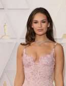 Lily James Leggy at 94th Annual Academy Awards in Hollywood