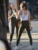 Lucy Hale Booty in Tights Outside a Gym in LA