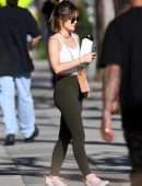 Lucy Hale Booty in Tights Outside a Gym in LA