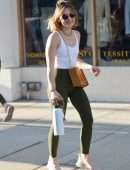 Lucy Hale Booty in Tights Outside a Gym in LA