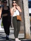 Lucy Hale Booty in Tights Outside a Gym in LA