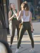 Lucy Hale Booty in Tights Outside a Gym in LA