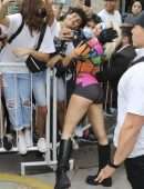 Miley Cyrus Booty in Colourful Outfit, Out in Buenos Aires