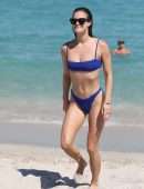 Nina Agdal Booty in Bikini on a Beach in Miami