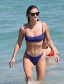 Nina Agdal Booty in Bikini on a Beach in Miami