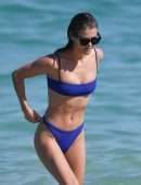 Nina Agdal Booty in Bikini on a Beach in Miami
