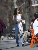 Nina Agdal Pokies, Out for Lunch in NYC