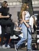 Nina Agdal Pokies, Out for Lunch in NYC