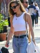 Nina Agdal Pokies, Out for Lunch in NYC