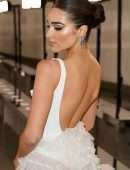 Olivia Culpo in a Long White Dress at Giambattista Valli Fashion Show in Paris