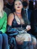 Rihanna at Dior Womenswear Fall/Winter 22/23 Show at Paris Fashion Week