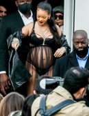 Rihanna at Dior Womenswear Fall/Winter 22/23 Show at Paris Fashion Week