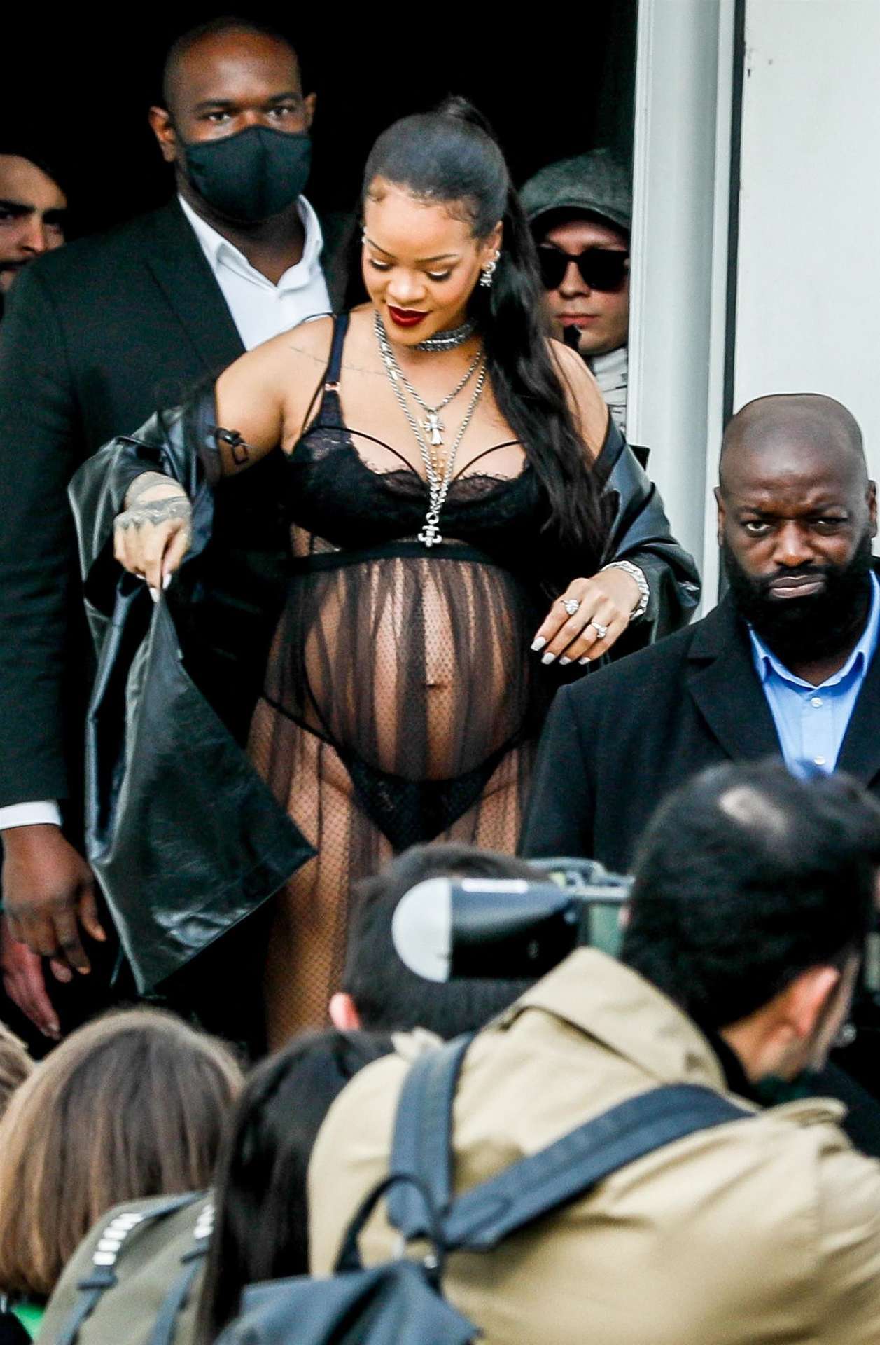 Rihanna at Dior Womenswear Fall/Winter 22/23 Show at Paris Fashion Week