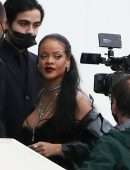 Rihanna at Dior Womenswear Fall/Winter 22/23 Show at Paris Fashion Week