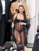 Rihanna at Dior Womenswear Fall/Winter 22/23 Show at Paris Fashion Week