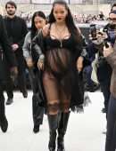 Rihanna at Dior Womenswear Fall/Winter 22/23 Show at Paris Fashion Week